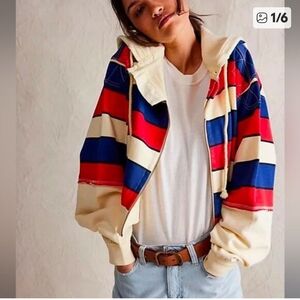 Free People We the Free Ry Zip Through Hoodie NWT Large